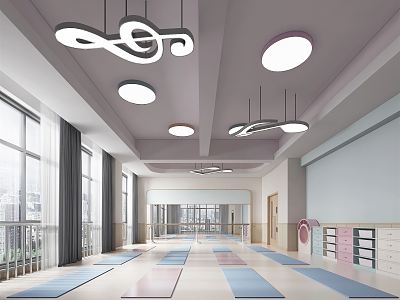 Modern Dance Room Kindergarten Dance Room 3d model