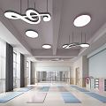 Modern Dance Room Kindergarten Dance Room 3d model