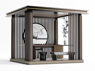 New Chinese Style Pavilion model