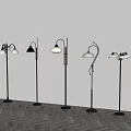 Stylish Floor Lamps With Various Designs And Different Shades In Interior Space