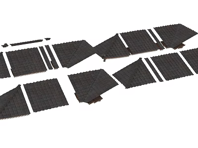 Chinese roof module building exterior wall Chinese eaves 3d model Chinese roof module building exterior wall Chinese eaves 3d model