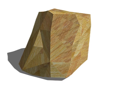 Natural Stone Wood Decorative Piece With Geometric Texture And Rustic Design 3d model
