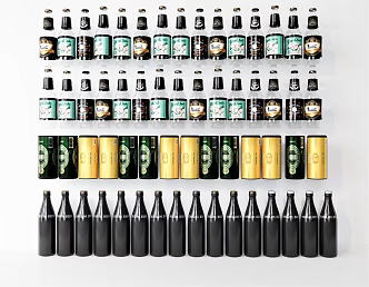 Modern Wine Bottle Beer Can Wine Drink 3d model