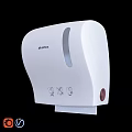 Aidex White Wall Mounted Hand Towel Dispenser With Transparent Window For Bathroom Kitchen Hygienic Use