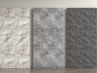 Stone background wall culture stone rubble 3d model