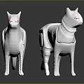 Mechanical Cat Toy Cat Cartoon Cat Robot Cat Anime Character Cartoon Character Cat Warrior 3d model