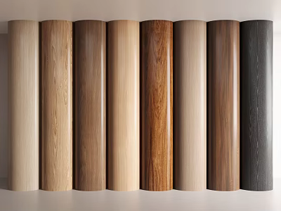 Various Wood Grain Wall Paneling With Multiple Color Options For Home Decor 3d model