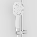 Modern Stainless Steel Shower Head with Handheld Sprayer and Adjustable Arm