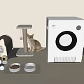 Cat Nest Cat Sleeping Sofa Cat Litter Basin Cat Food Cat Climbing Rack Closed Cat Toilet 3d model
