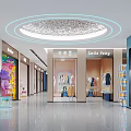 Modern Clothing Store Interior With Fashion Apparel Display Shelves And Bright Lighting