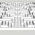 Intricate Maze Design Garden Ornament With Winding Pathways And Geometric Structure