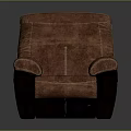 Brown Leather Recliner Chair Design With Comfortable Armrests And Classic Style