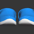 Comfortable Lightweight Blue Perforated Clogs With White Sole For Casual Daily Wear