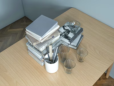 Modern Book Decoration Combination 3d model Modern Book Decoration Combination 3d model