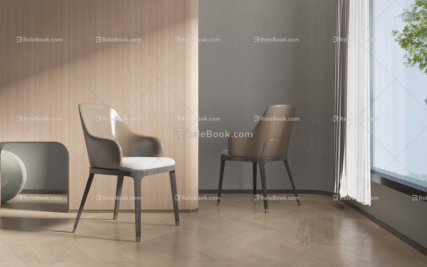 Chair Single Chair Dining Chair Leisure Chair 3d model