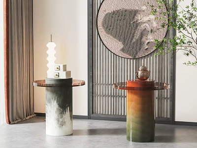 New Chinese style side a few flowers a few side a few combination 3d model