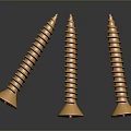 High Quality Durable Industrial Equipment Golden Cross Head Threaded Metal Screws