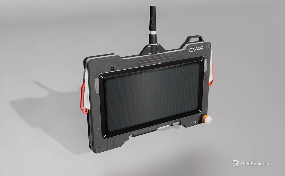 Smart Machine With Industrial Touch Screen Panel And External Antenna Interface Design 3d model 