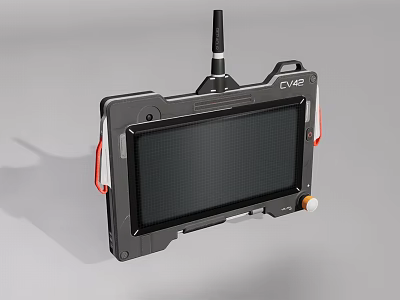 Smart Machine With Industrial Touch Screen Panel And External Antenna Interface Design 3d model