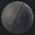 Spherical Component With Cracked Textured Surface For Architectural Design Projects