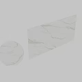 Marble Sphere Construction Element With White Textured Wall In Modern Interior Design