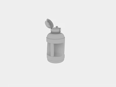 Simple Ceramic Storage Container With Lid And Handle For Home Use 3d model