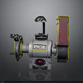 RYOBI Electric Bench Grinder With Grinding Wheel Sanding Belt Work Light And On Off Switch
