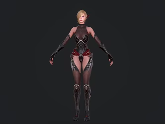 Modern Woman Female Warrior Game Character Cartoon Characters 3d model