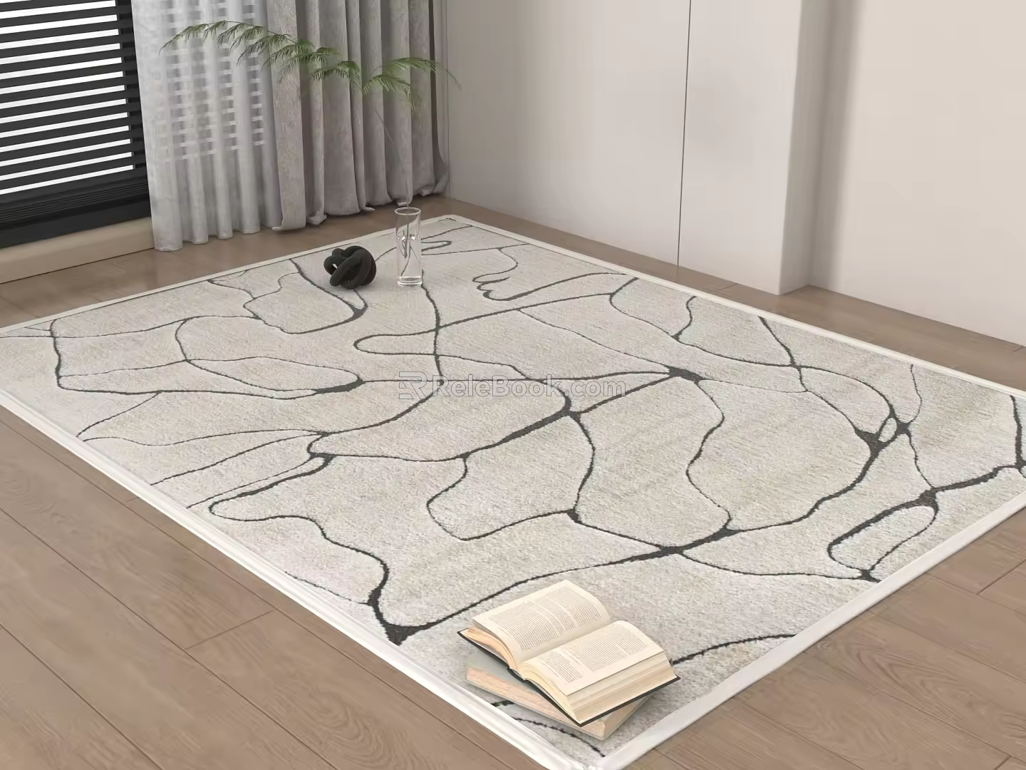 modern square carpet 3d model