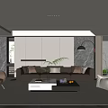 Modern Living Room Interior Design With Stylish Sofa Coffee Table And Decorative Plants