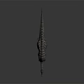 Realistic 3D Rendered Dinosaur With Spiked Back And Striped Pattern On Gray Background 3d model