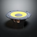 High Performance HiFi Speaker With Yellow Cone And Round Design For Premium Sound
