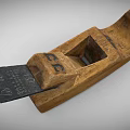 Vintage Wooden Hand Plane With Iron Blade For Carpentry Tools