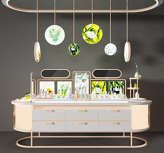 Display cabinet cosmetics display cabinet 3d model
