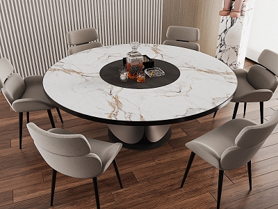 Round table combination 3d model