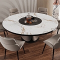 Round table combination 3d model