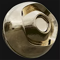 Gold Metallic Round Components With Shiny Surface And Small Ring Accessories