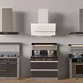 Modern Kitchen Appliances With Various Range Hoods Stoves And Oven Designs