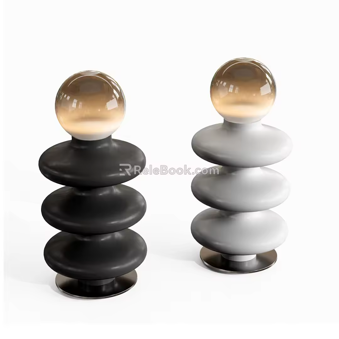 Modern table lamp 3d model