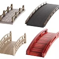 Decorative Miniature Bridge Models With Various Colors And Wooden Stone Railings