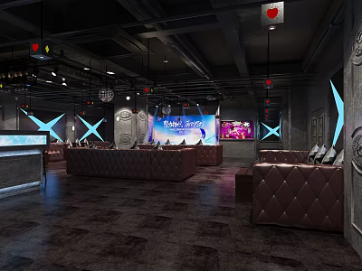 Industrial LOFT KTV Hall Hall 3d model