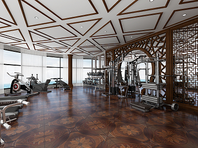 New Chinese Gym 3d model