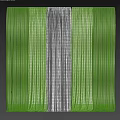 Elegant Green and White Layered Curtains with Sheer Inner Panels for Modern Interior Window Decor