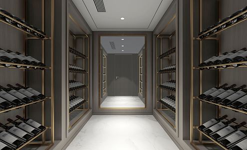 Wine Rack Wine Cabinet Wine Books 3d model