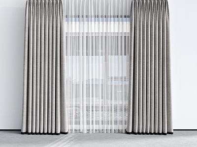 Modern Curtains 3d model