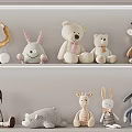 Adorable Collection of Soft Plush Stuffed Toys with Lion Rabbit Bear Deer Dog Giraffe