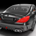 Black Luxury Sporty Car Front Design With Sleek Headlights And Aerodynamic Body Lines
