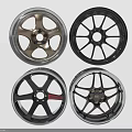Stylish Car Alloy Wheels with Various Spoke Designs and Color Finishes