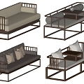 Chinese Lohan Bed 3d model