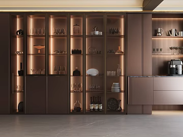 Restaurant Sideboard Cabinet Wine Cabinet Light Luxury Wine Cabinet Italian Style Wine Cabinet Glass Cabinet Heavy Luxury Wine Cabinet Western Kitchen High Cabinet Decorative Cabinet High-set Wine Cabinet (ID:ggach776733)